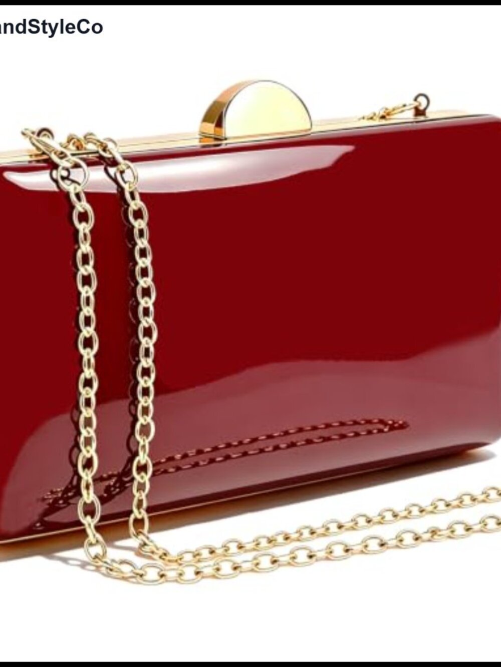 Evening Clutch Purse with Detachable Chains Faux Leather Clasp Formal